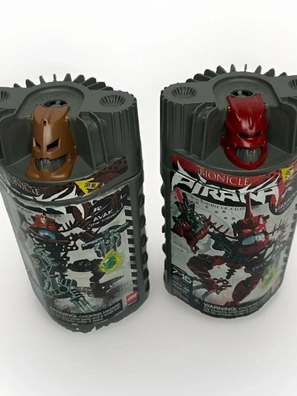 LEGO BIONICLE Piraka Complete Lot of 2 (8901 & 8904) w/ Canisters, Manuals & Zam